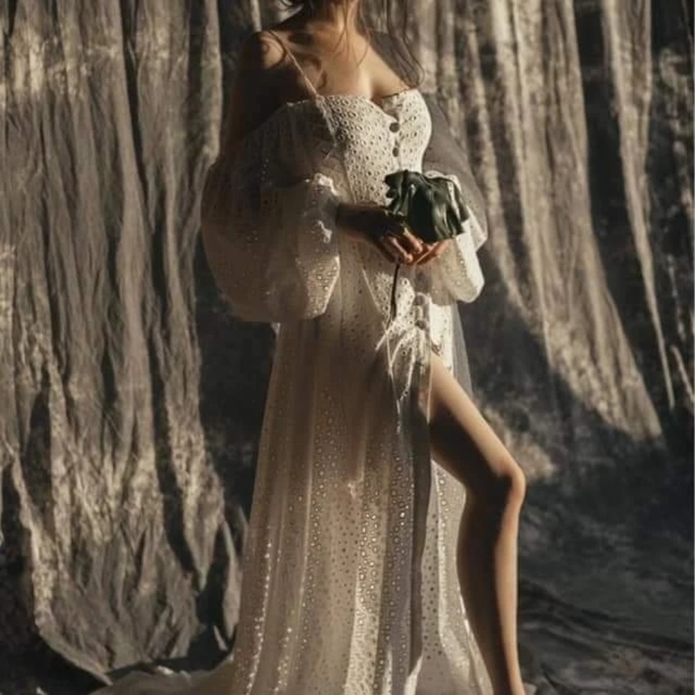 Katharina hakaj couture boho white dress in good condition!